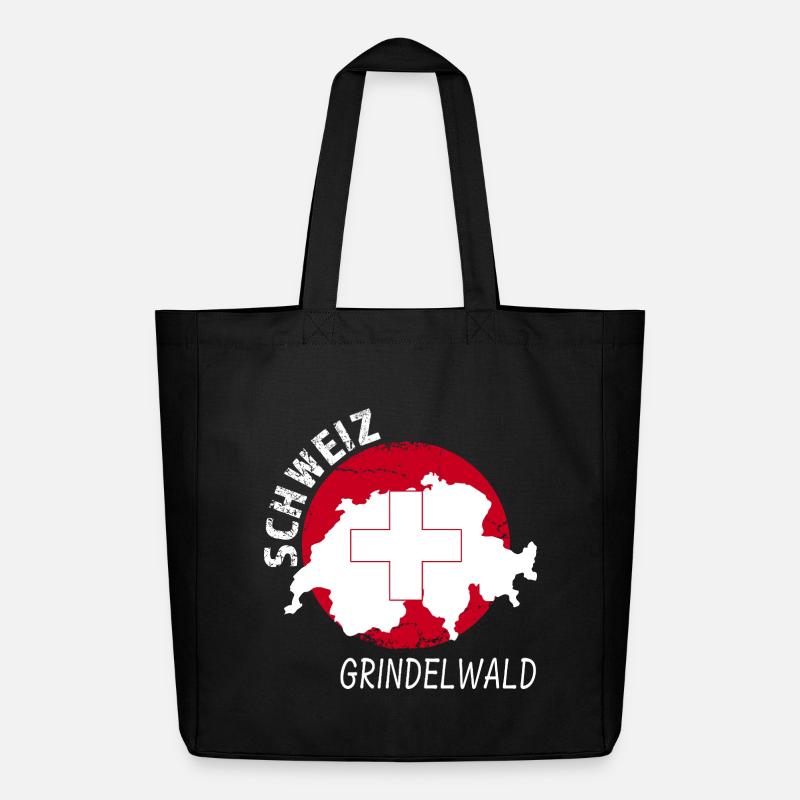 Grindelwald - Midweight recycelter Stoffbeutel von Stanley/Stella - Schwarz