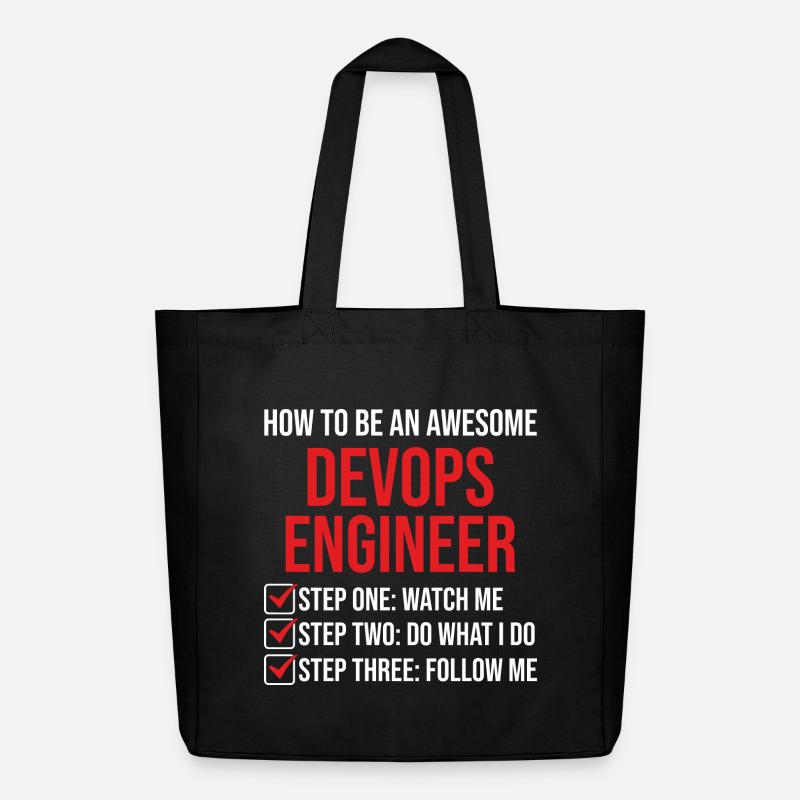 DevOps Engineer Motivation Quote T-Shirt - Midweight Recycled Tote Bag by Stanley/Stella - black