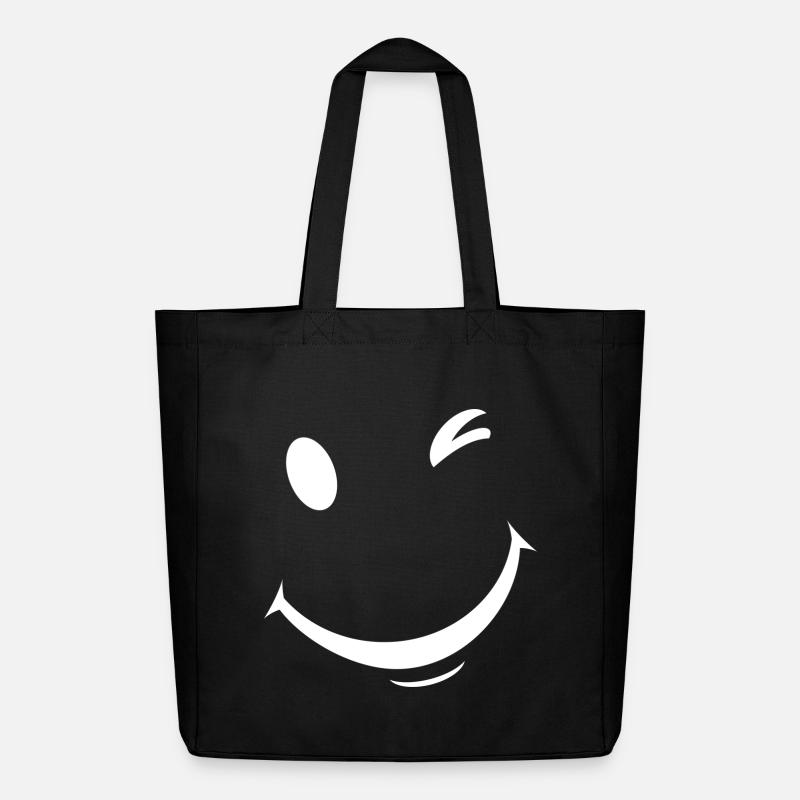 Expression de clin d’œil blanc - Tote bag Stanley/Stella Midweight recyclé - noir