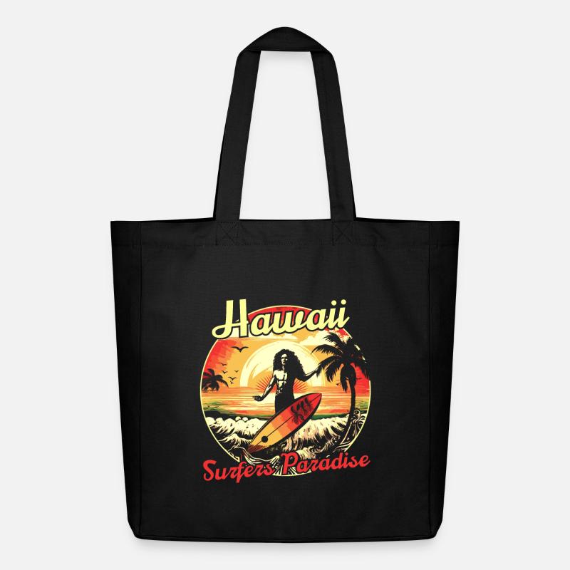 Hawaii Surfers Paradise - Midweight recycelter Stoffbeutel von Stanley/Stella - Schwarz