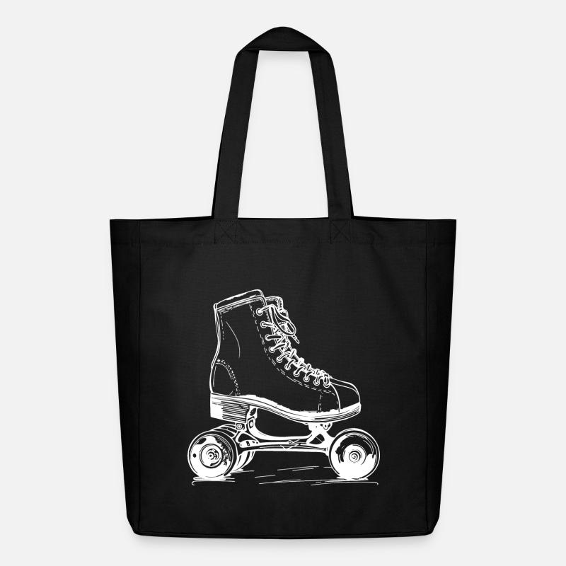 Roller Skates Zeichnung - Midweight recycelter Stoffbeutel von Stanley/Stella - Schwarz