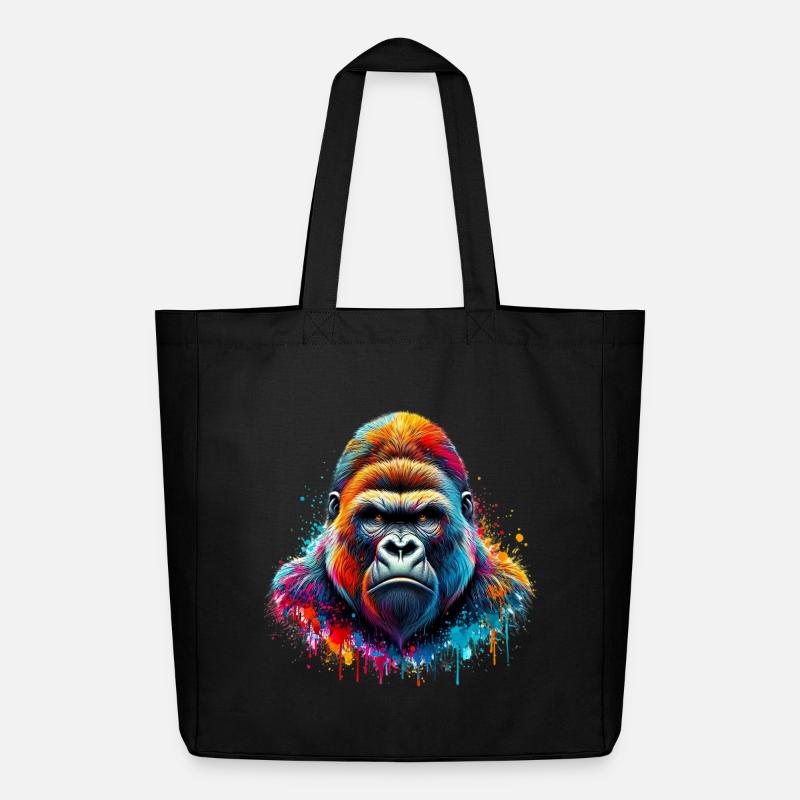 Gorilla - Midweight recycelter Stoffbeutel von Stanley/Stella - Schwarz