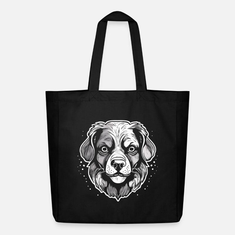 Hund - Midweight recycelter Stoffbeutel von Stanley/Stella - Schwarz