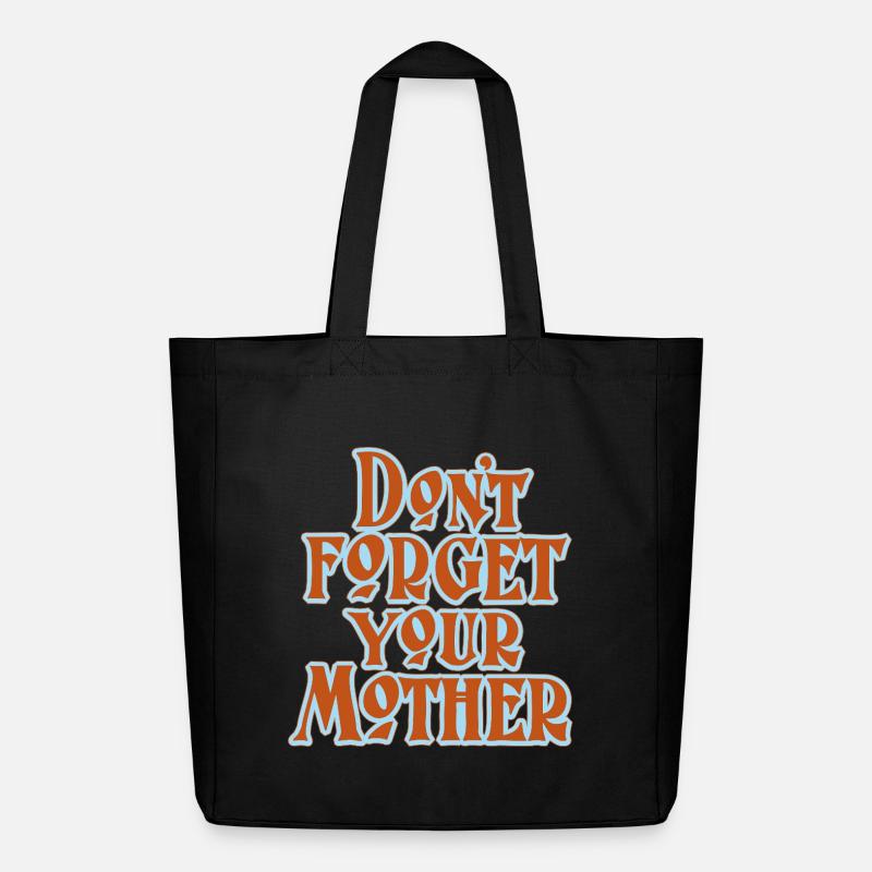 Don’t Forget Mother Statement - Midweight recycelter Stoffbeutel von Stanley/Stella - Schwarz