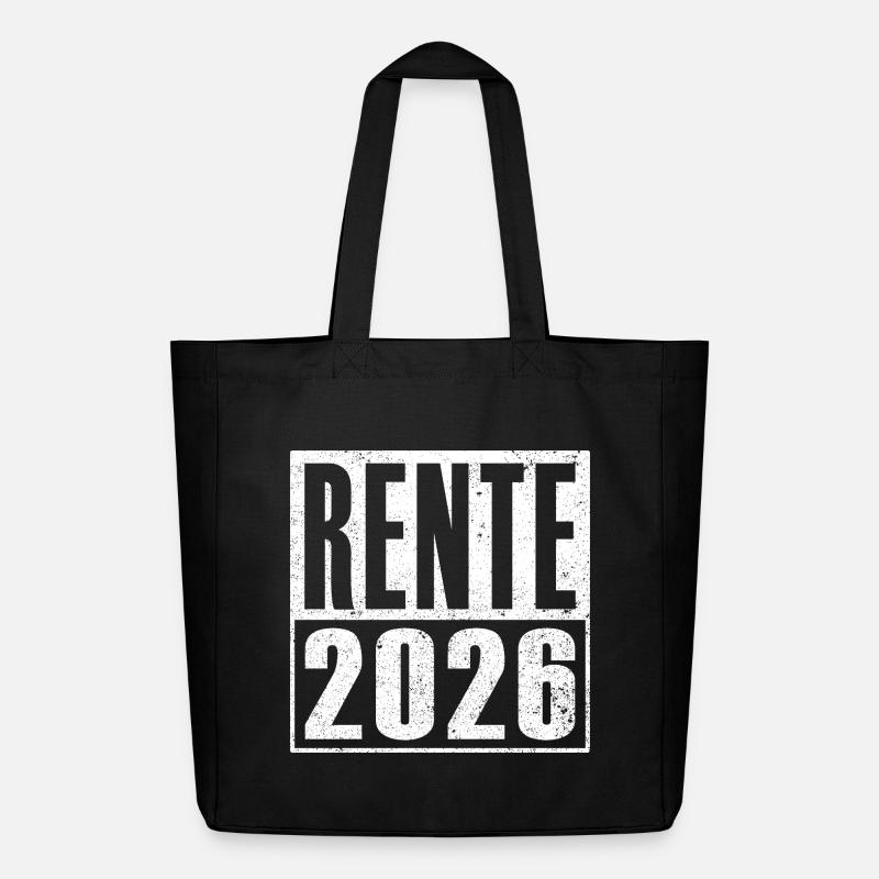 Rente 2026 Rentner Ruhestand Legende Geschenkidee - Midweight recycelter Stoffbeutel von Stanley/Stella - Schwarz