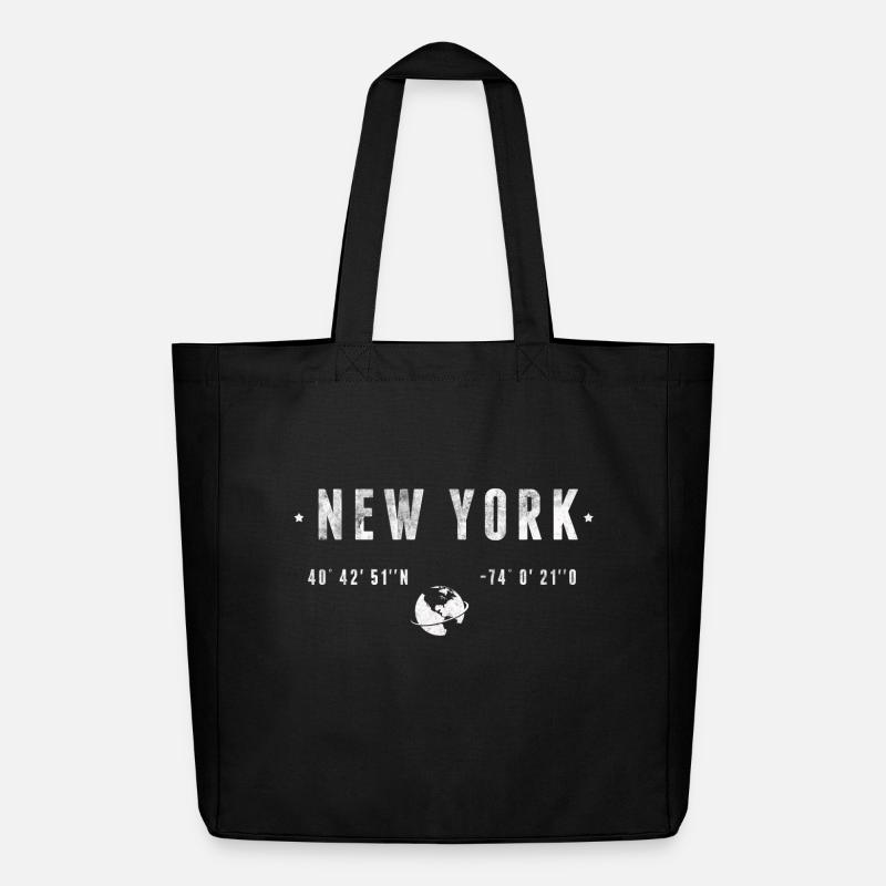 New York - Midweight recycelter Stoffbeutel von Stanley/Stella - Schwarz