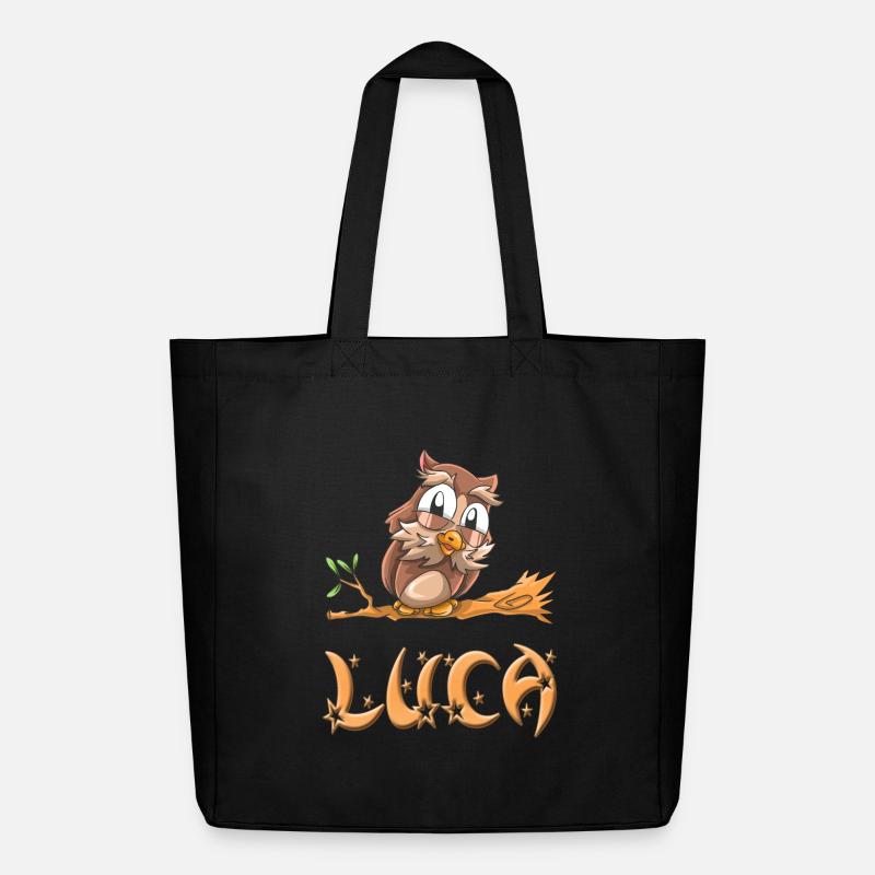 Eule Luca - Midweight recycelter Stoffbeutel von Stanley/Stella - Schwarz
