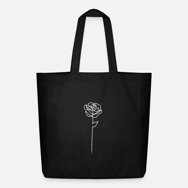 Rose Blume style trendy - Midweight recycelter Stoffbeutel von Stanley/Stella - Schwarz