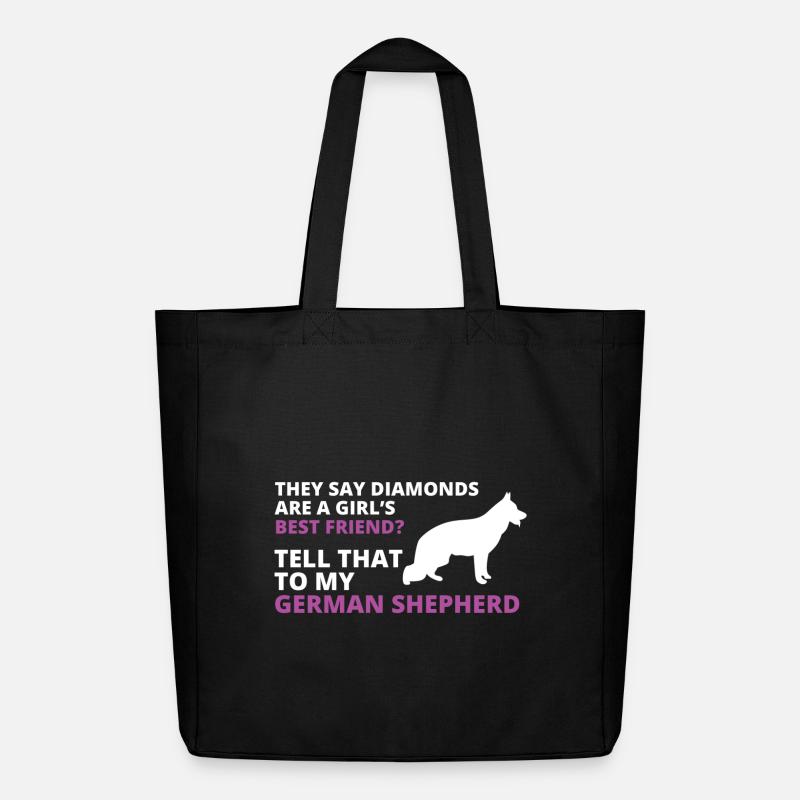 Schäferhund - Midweight recycelter Stoffbeutel von Stanley/Stella - Schwarz