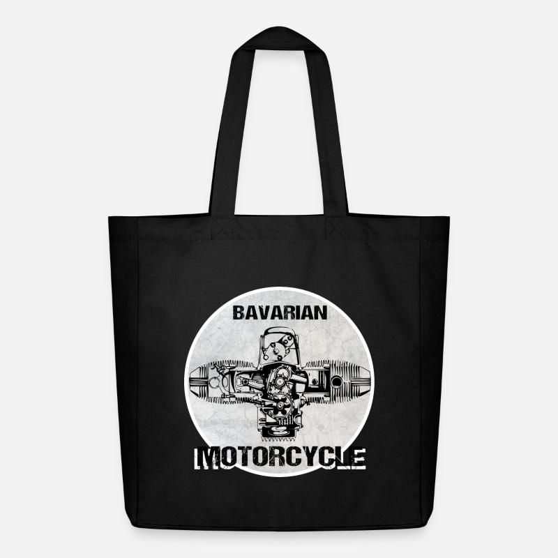 Bavarian Motorcycle boxer engine - Midweight Recycled Tote Bag by Stanley/Stella - black