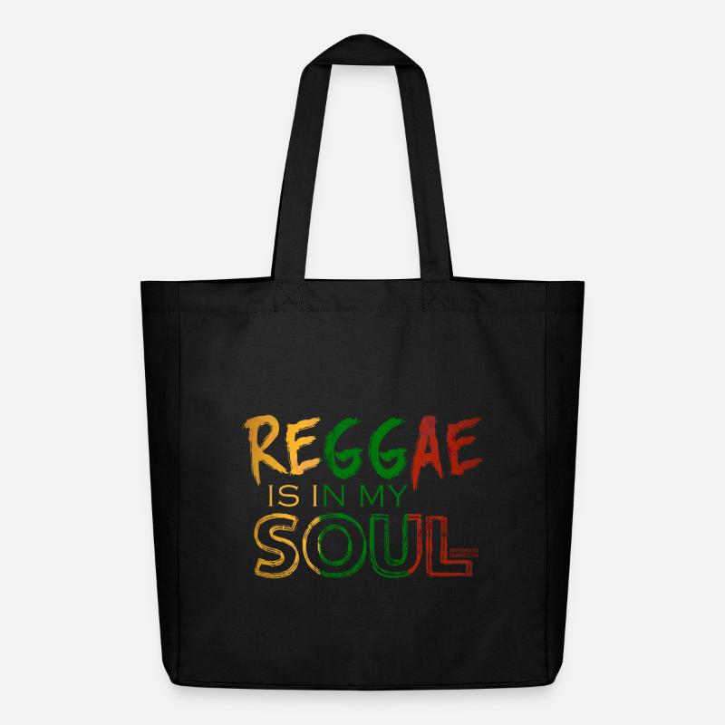 Reggae Seele in bunten Farben - Midweight recycelter Stoffbeutel von Stanley/Stella - Schwarz