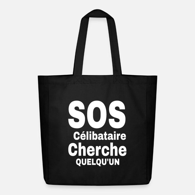 Design de déclaration de célibat 2023 - Tote bag Stanley/Stella Midweight recyclé - noir