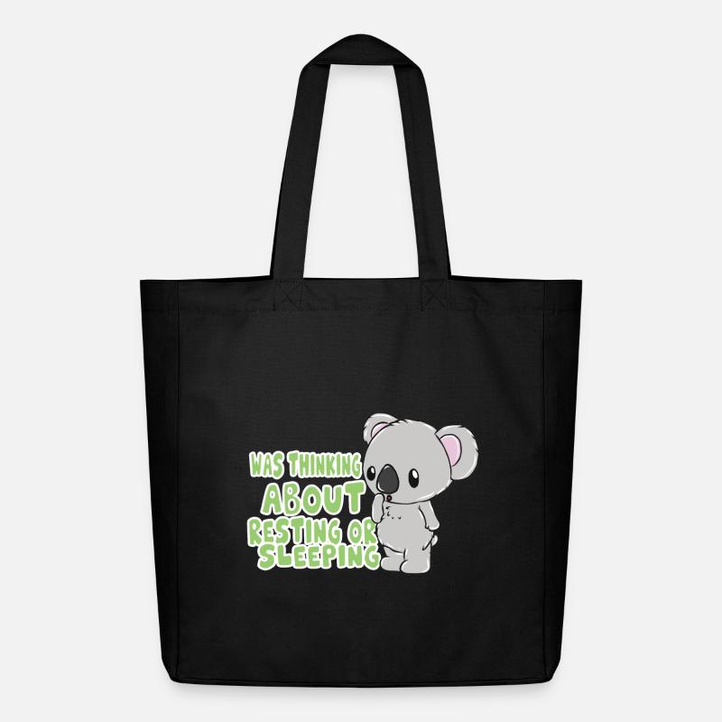 Koala - Midweight recycelter Stoffbeutel von Stanley/Stella - Schwarz