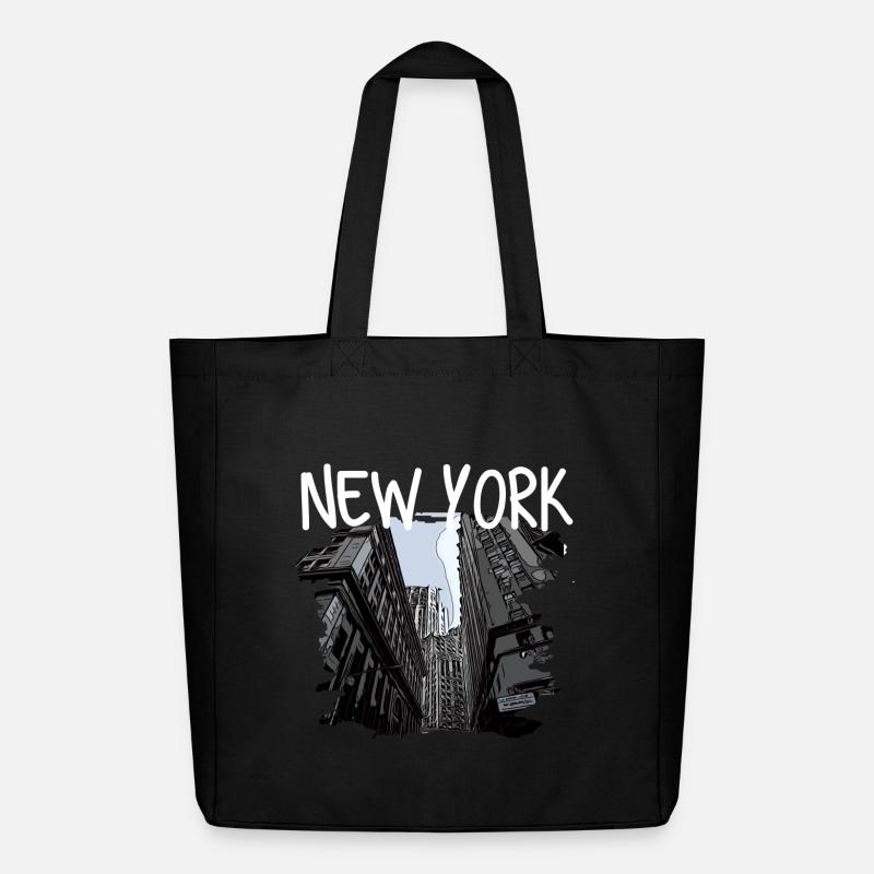 New York - Midweight recycelter Stoffbeutel von Stanley/Stella - Schwarz