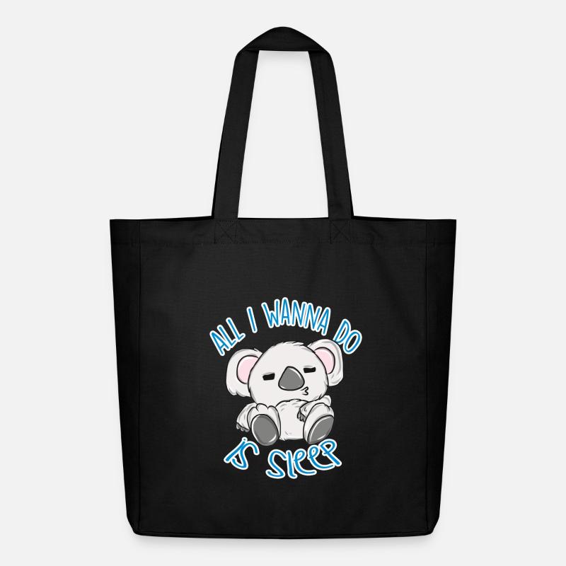 Koala - Midweight recycelter Stoffbeutel von Stanley/Stella - Schwarz