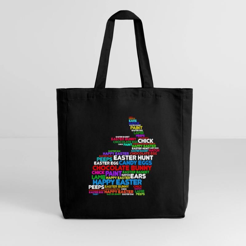 Easter bunny rabbit happy easter rabbit easter eggs Midweight Recycled Tote Bag by Stanley/Stella