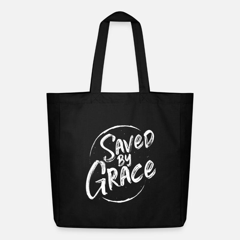 Saved by Grace - Midweight recycelter Stoffbeutel von Stanley/Stella - Schwarz
