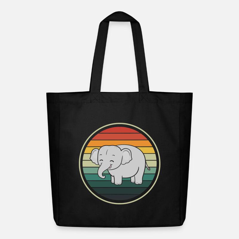 Elefant Elefanten - Midweight recycelter Stoffbeutel von Stanley/Stella - Schwarz