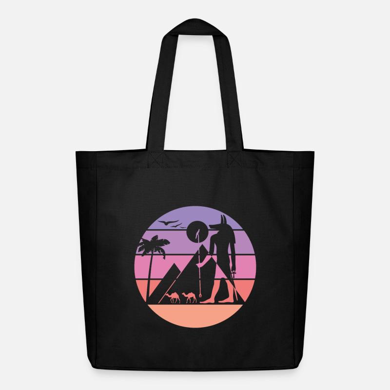 Mythische Silhouette - Anubis - Midweight recycelter Stoffbeutel von Stanley/Stella - Schwarz