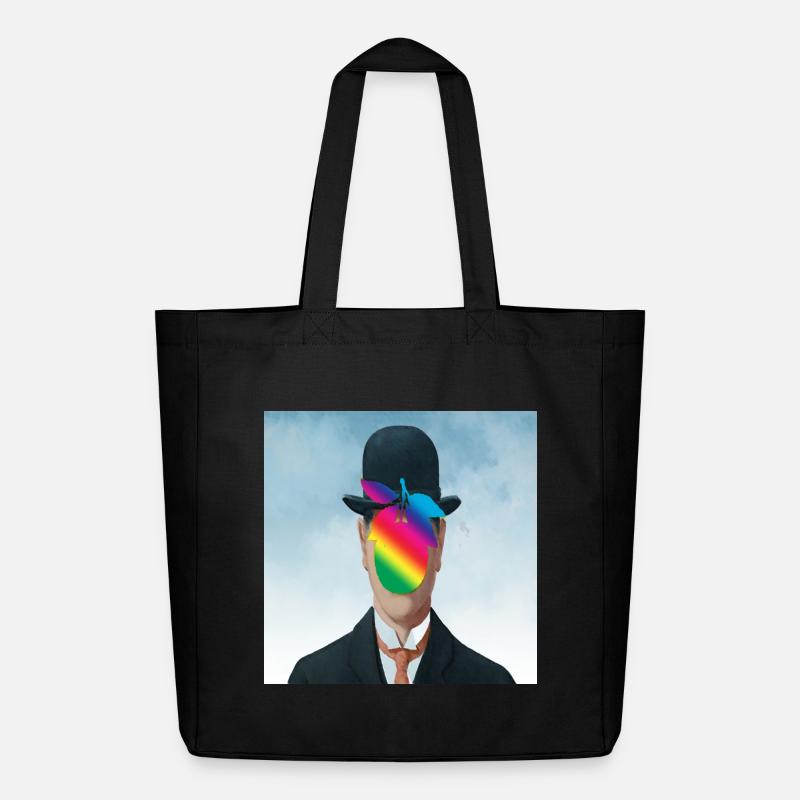Regenbogen Apfel-Mann - Midweight recycelter Stoffbeutel von Stanley/Stella - Schwarz