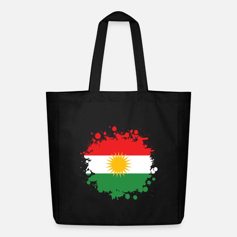 Kurdistan Splash Flaggen Design - Midweight recycelter Stoffbeutel von Stanley/Stella - Schwarz