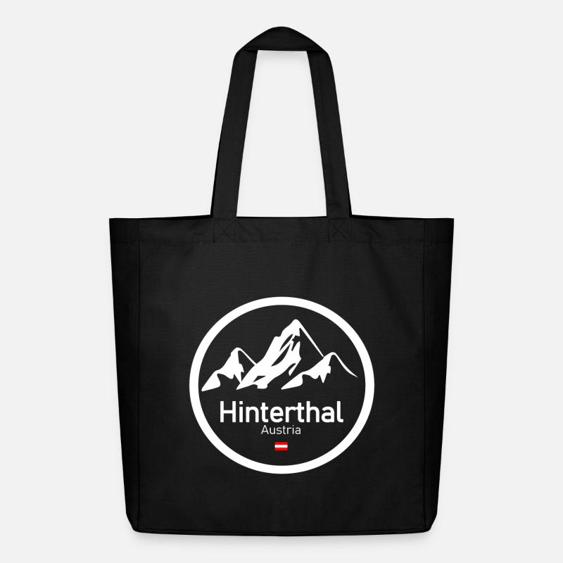 Hinterthal Alpenlogo Kreis - Midweight recycelter Stoffbeutel von Stanley/Stella - Schwarz