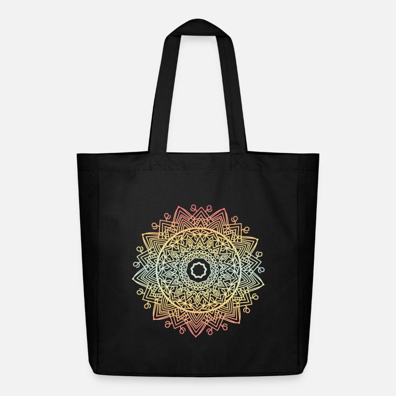 Mandala - Midweight recycelter Stoffbeutel von Stanley/Stella - Schwarz