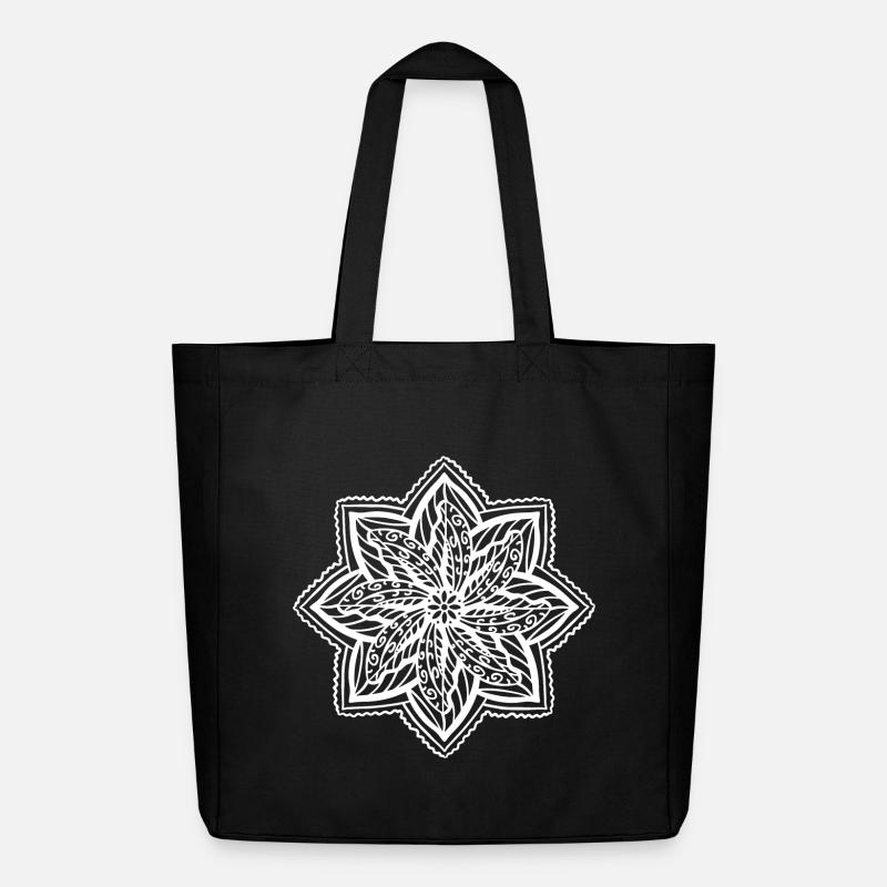 Mandala - Midweight recycelter Stoffbeutel von Stanley/Stella - Schwarz