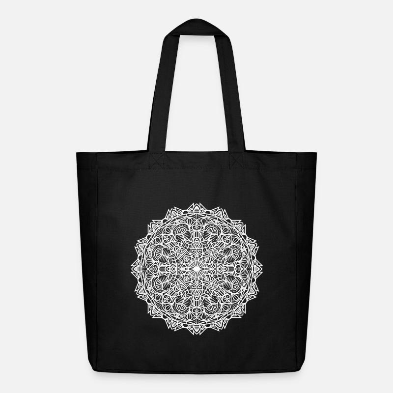 Mandala - Midweight recycelter Stoffbeutel von Stanley/Stella - Schwarz
