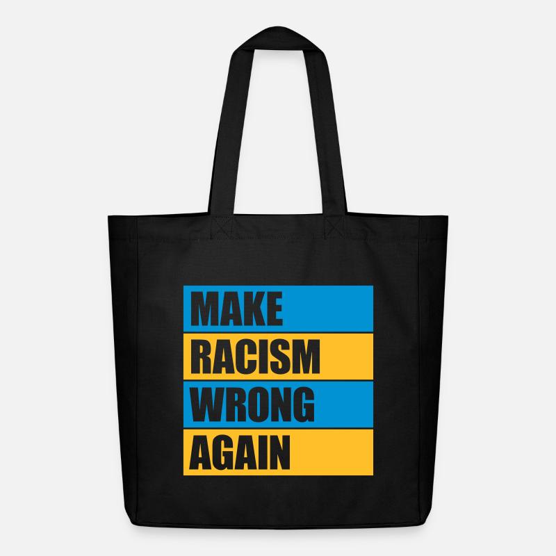 make racism wrong again - Midweight recycelter Stoffbeutel von Stanley/Stella - Schwarz