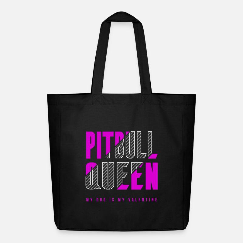 Pitbull Königin - Midweight recycelter Stoffbeutel von Stanley/Stella - Schwarz