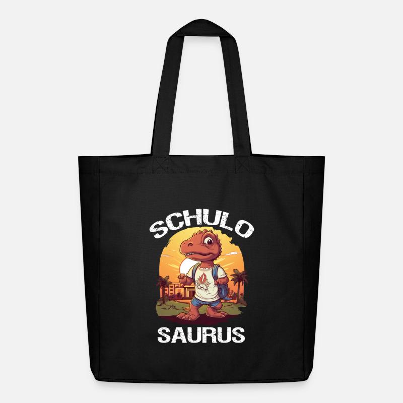 Schulosaurus Schüler Lehrer Outfit Einschulung - Midweight recycelter Stoffbeutel von Stanley/Stella - Schwarz
