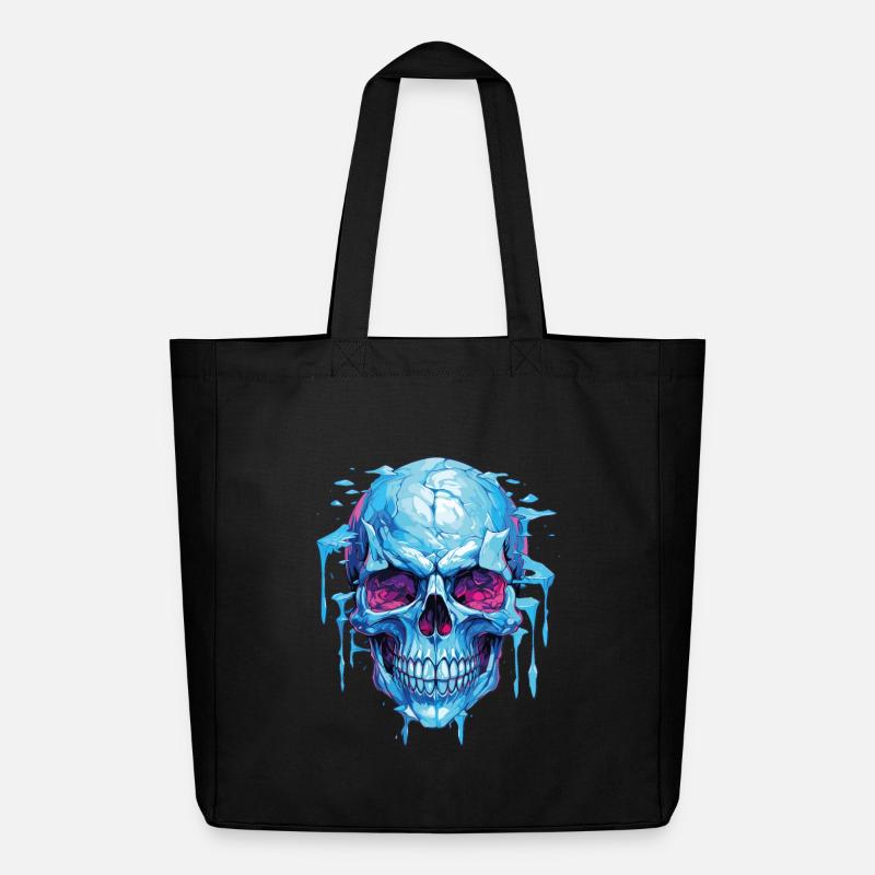 Neon Eis Schädelkunst - Midweight Recycled Tote Bag by Stanley/Stella - black