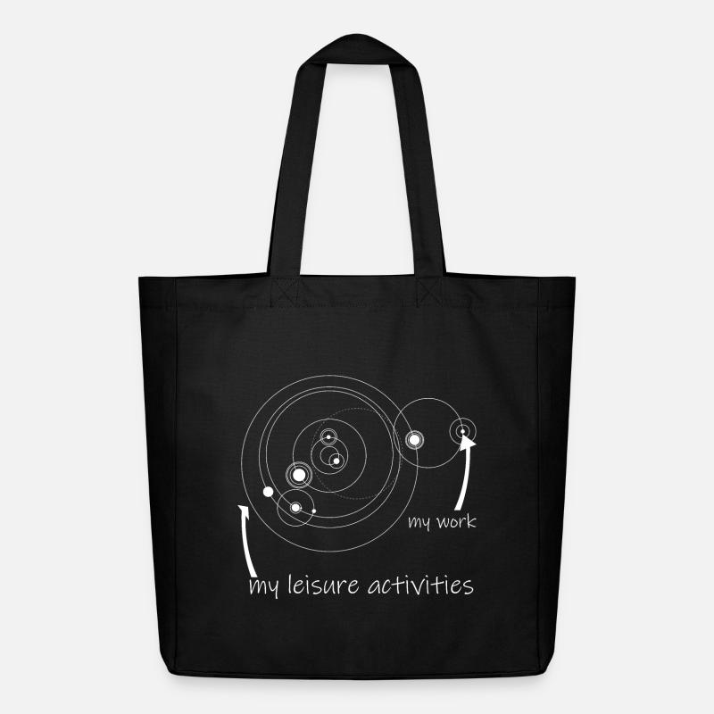 life & work circles (white) - Midweight recycelter Stoffbeutel von Stanley/Stella - Schwarz