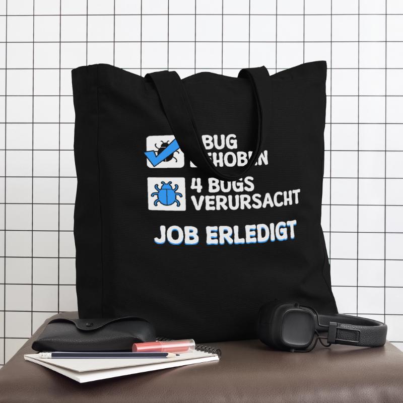 Developer Coden Skripting Bugs Debug Bugfixing Midweight Recycled Tote Bag by Stanley/Stella