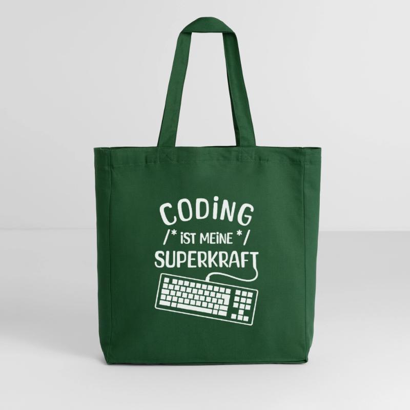 Code Skripting Statement Computerfreak Developer Midweight recycelter Stoffbeutel von Stanley/Stella