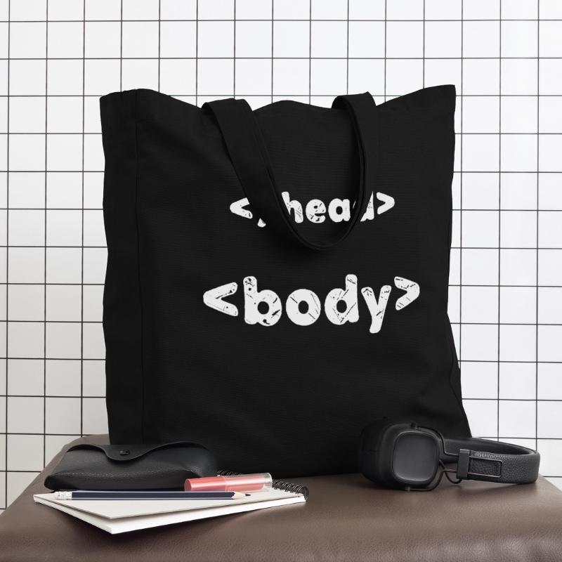 Code Programmer Developer Scripting Computer Science Midweight Recycled Tote Bag by Stanley/Stella