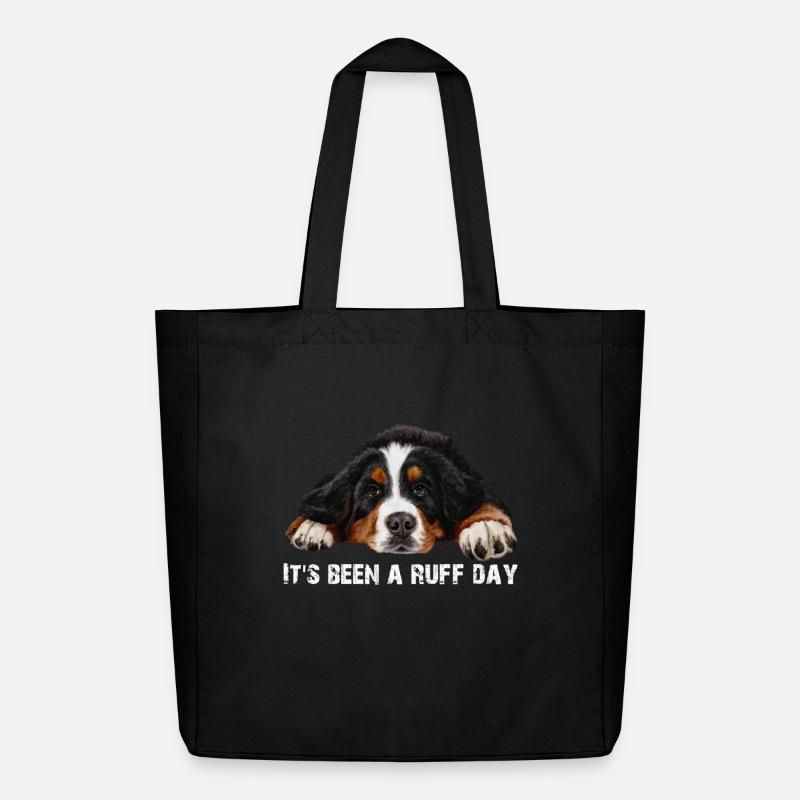 Berner Sennenhund - Midweight recycelter Stoffbeutel von Stanley/Stella - Schwarz