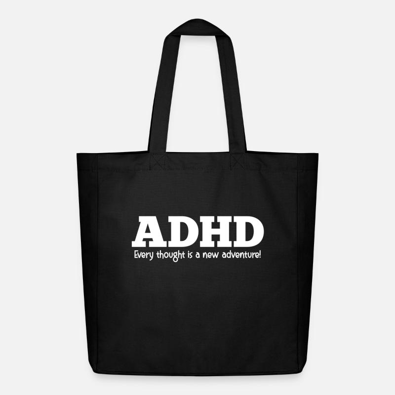 ADHD - Midweight Recycled Tote Bag by Stanley/Stella - black