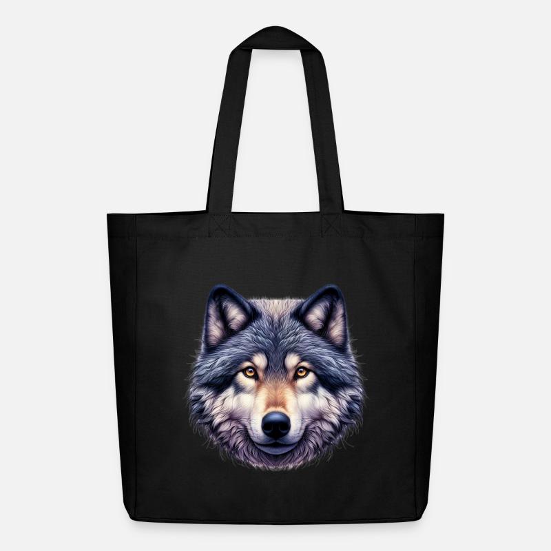 Wolf - Midweight recycelter Stoffbeutel von Stanley/Stella - Schwarz