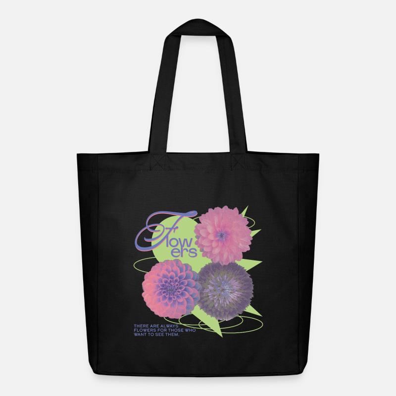 Floral Vision Statement - Midweight recycelter Stoffbeutel von Stanley/Stella - Schwarz