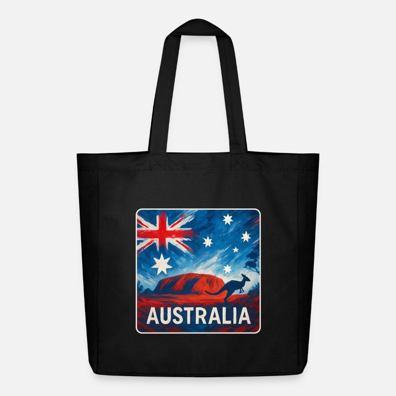 Australien Outback Design - Midweight recycelter Stoffbeutel von Stanley/Stella - Schwarz