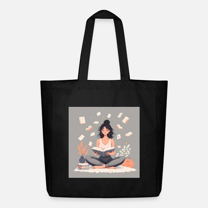 Bookaholic - Midweight recycelter Stoffbeutel von Stanley/Stella - Schwarz
