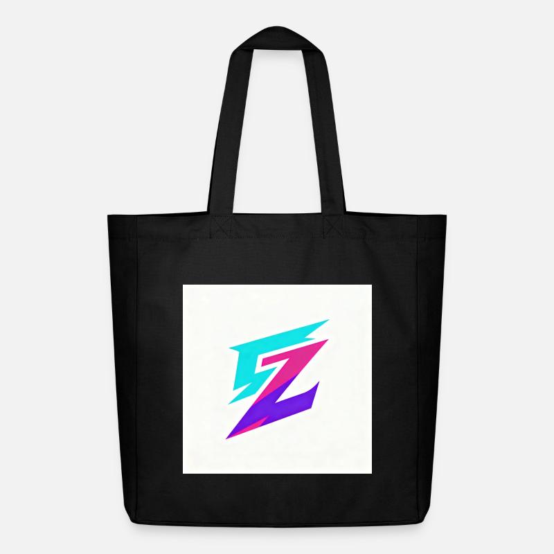 ZickZack Neon Gradient Logo - Midweight recycelter Stoffbeutel von Stanley/Stella - Schwarz