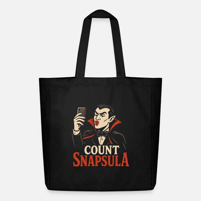 Count Snapsula – Lustiger Vampir Halloween Humor - Midweight recycelter Stoffbeutel von Stanley/Stella - Schwarz