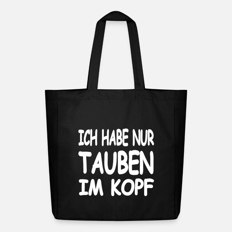 Tauben - Midweight recycelter Stoffbeutel von Stanley/Stella - Schwarz