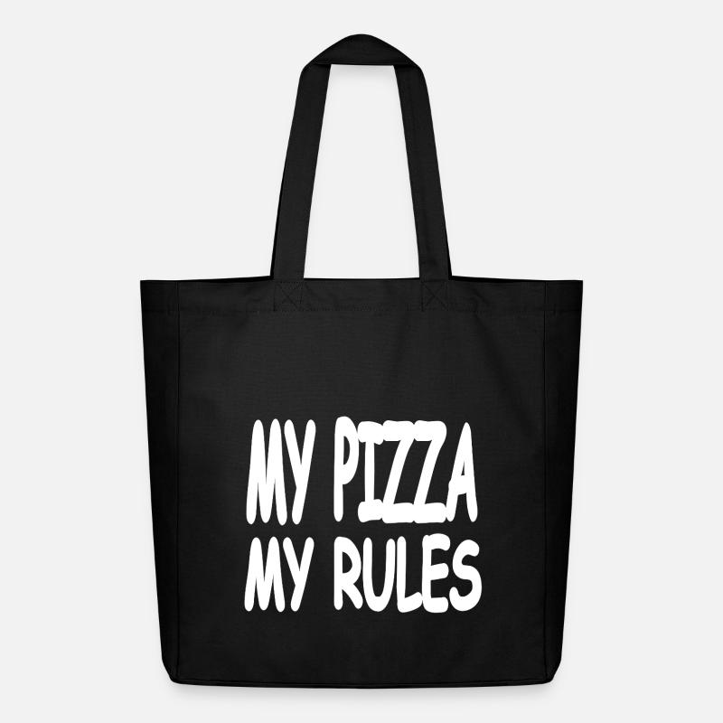 Pizza - Midweight recycelter Stoffbeutel von Stanley/Stella - Schwarz