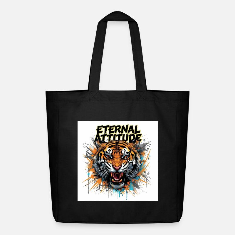 Pose du Tigre Éternel - Tote bag Stanley/Stella Midweight recyclé - noir