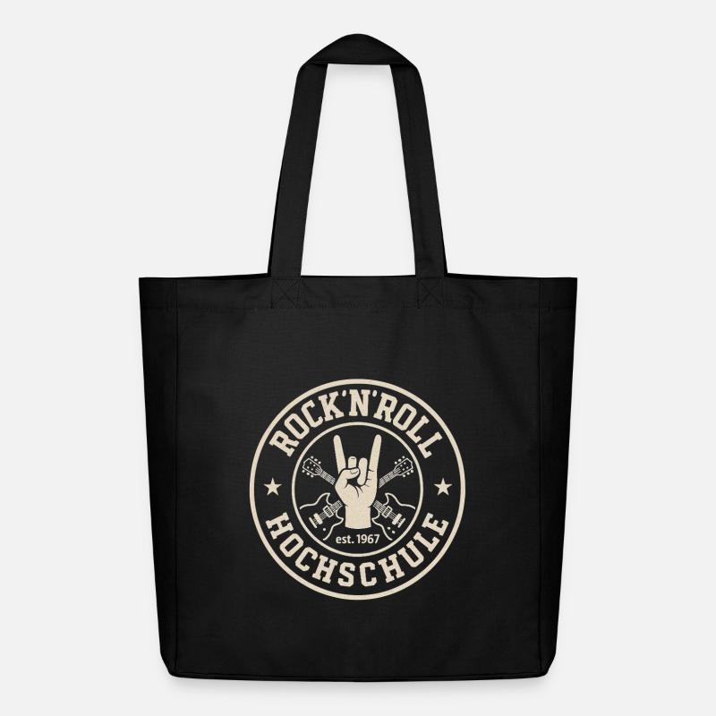Rock 'n' Roll Hochschule Logo - Midweight recycelter Stoffbeutel von Stanley/Stella - Schwarz