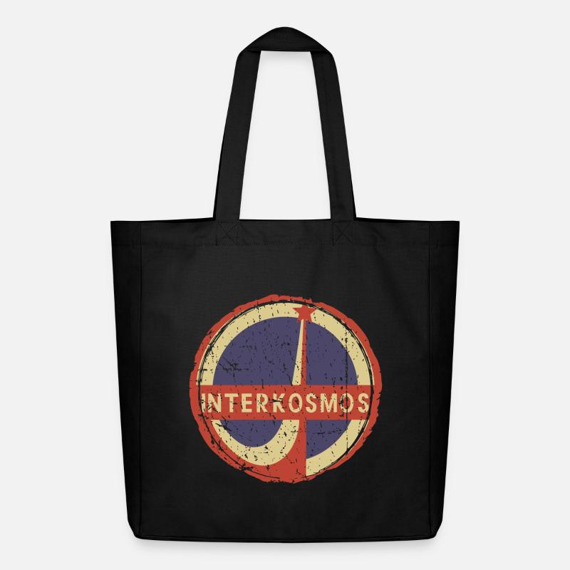 Interkosmos DDR Retro Circle Emblem - Midweight recycelter Stoffbeutel von Stanley/Stella - Schwarz